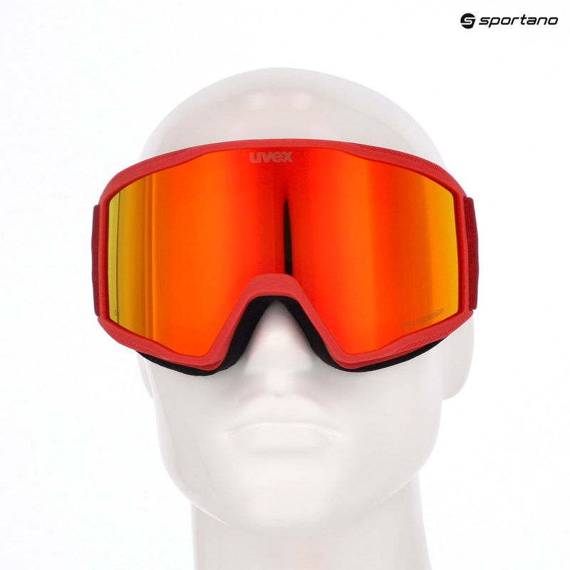 Ski goggles UVEX Blast FM red matt/mirror red 10