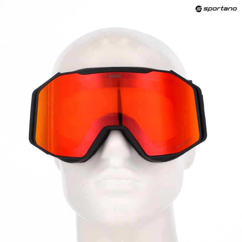 Ski goggles UVEX Gravity FM black matt/mirror red/orange/clear 6