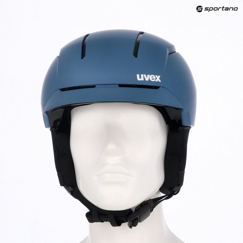 Ski helmet UVEX Levitate MIPS stone blue/black matt 7