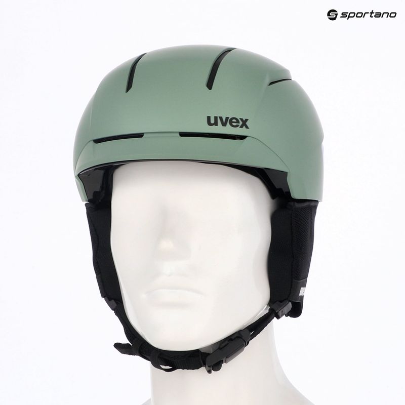 UVEX Levitate MIPS ski helmet oxid green/black matt 7