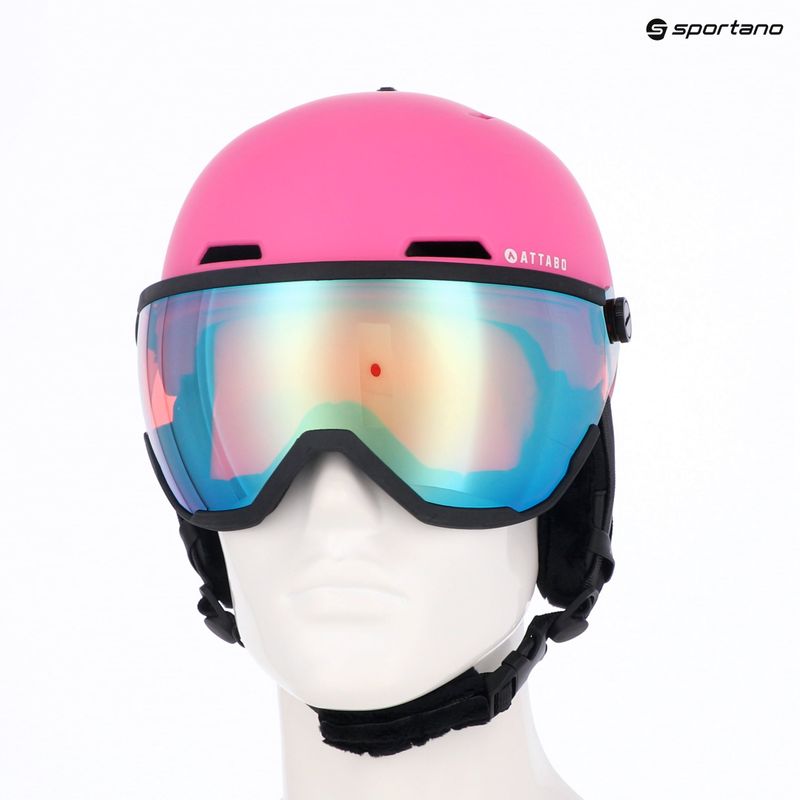 Children's ski helmet ATTABO Avens 2.0 Jr Visor pink 18