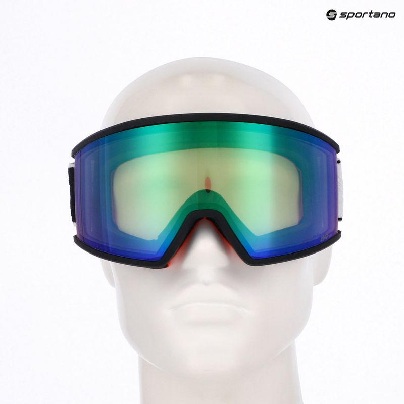 Ski goggles SCOTT Ambit Compact black/white/amp aurora green chrome 9