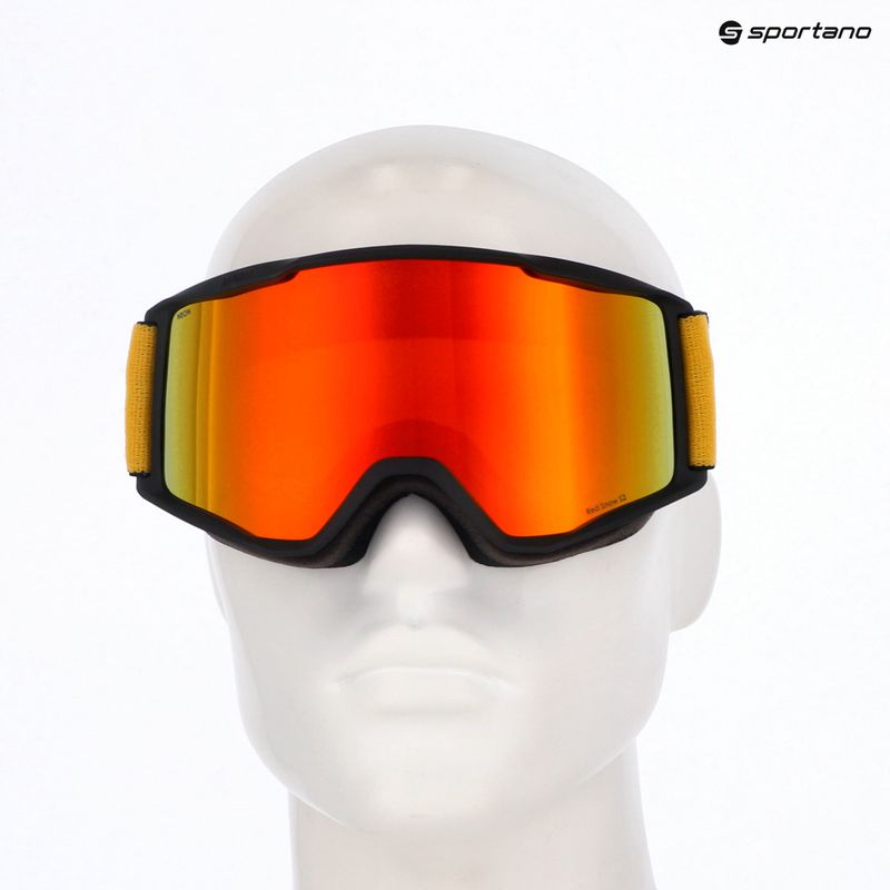 Red Bull SPECT Neon ski goggles black/orange with red mirror 6
