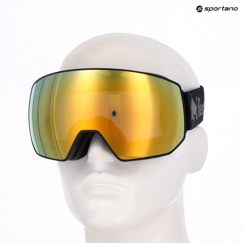 Red Bull SPECT Fink black/smoke with yellow mirror ski goggles 6