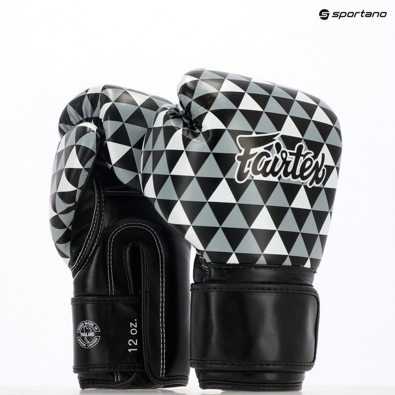 Fairtex Microfiber Art Prism black boxing gloves 4