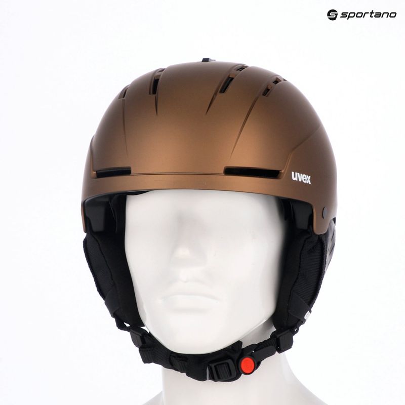 Ski helmet UVEX Stance brown/black matt 7
