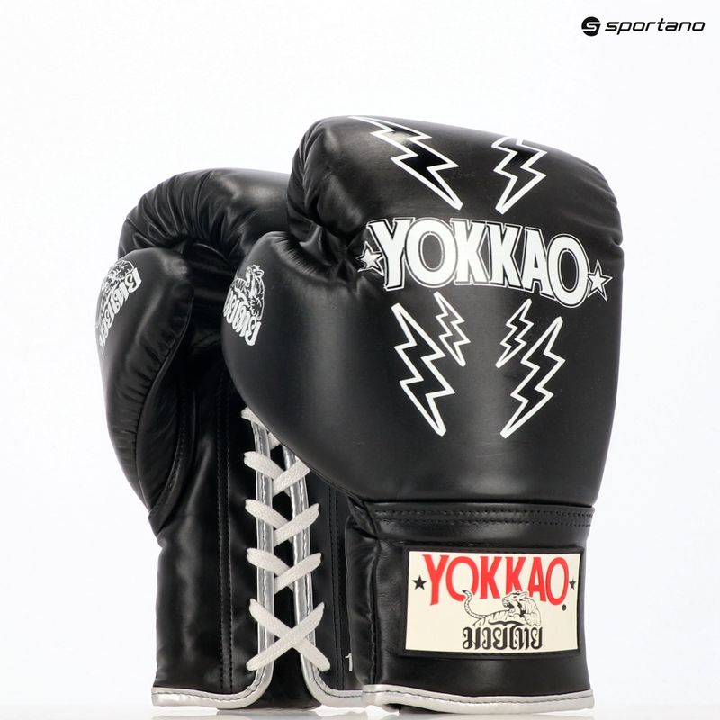Men's boxing gloves YOKKAO Stadium Lace Up black 5