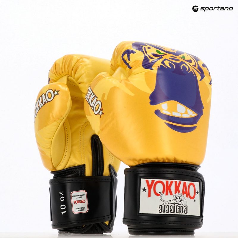 Men's boxing gloves YOKKAO Primate yellow 5