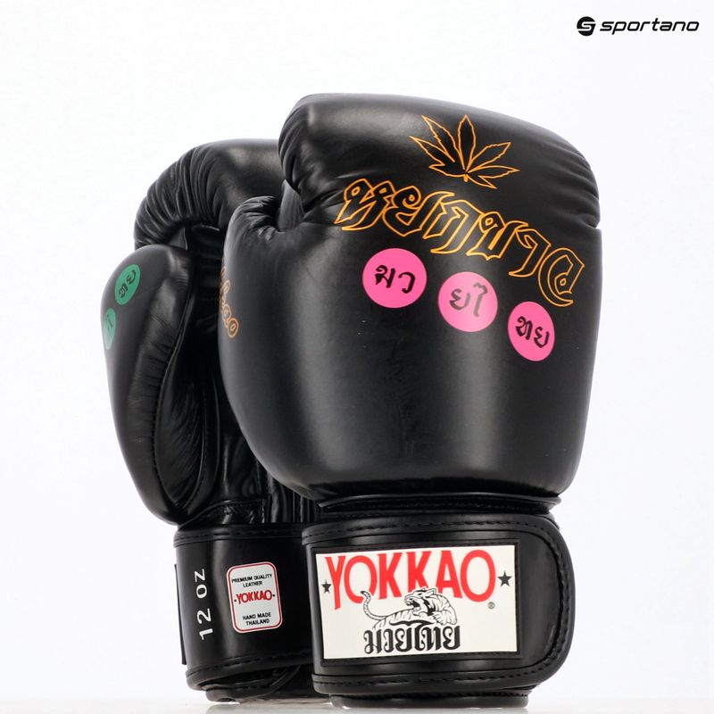 Men's boxing gloves YOKKAO Wax black 6