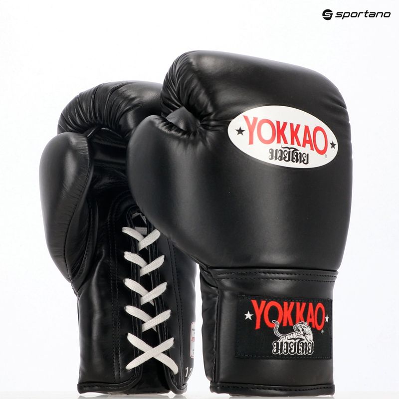 YOKKAO Matrix Lace Up men's boxing gloves black 5