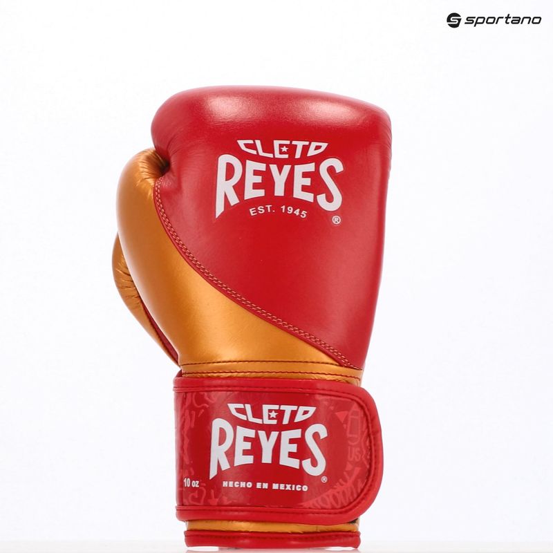 Cleto Reyes High Precision Training Leather red/gold boxing gloves 3