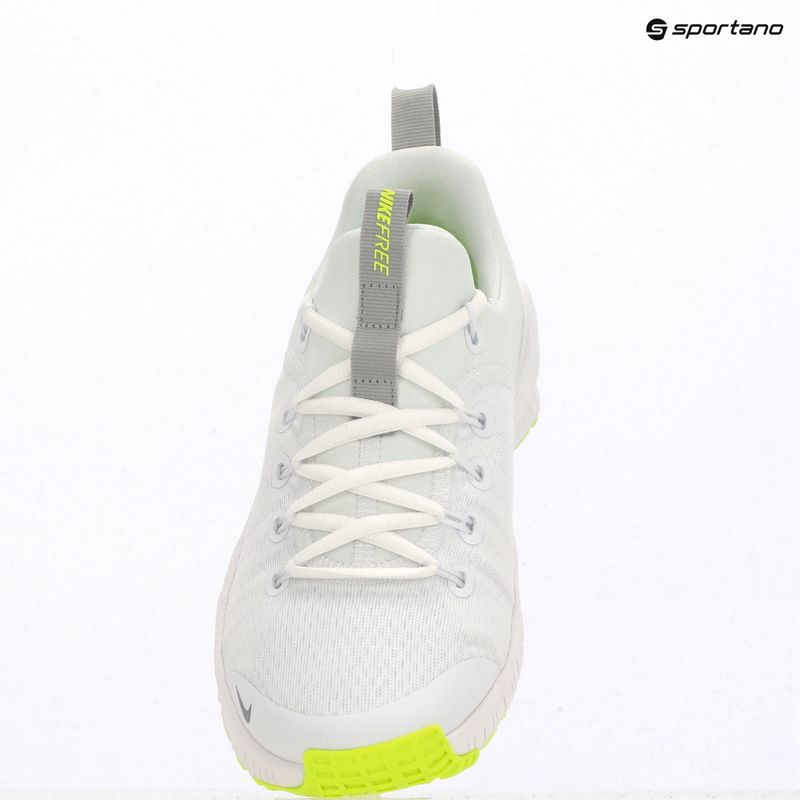 Women's training shoes Nike Free Metcon 6 white/volt/metallic silver 10