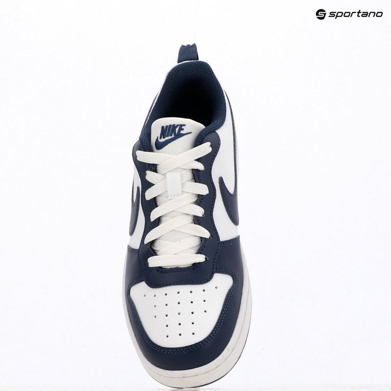 Children's shoes Nike Court Borough Low Next Bloom white/white/midnight navy 11