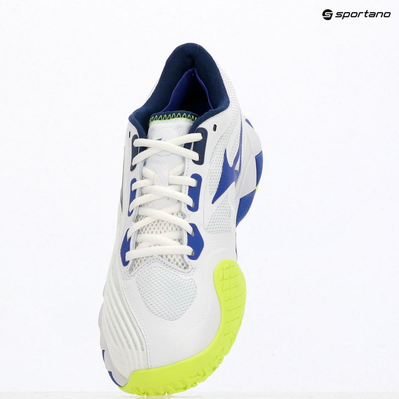 Tennis shoes Mizuno Wave Enforce Tour 2 CC white/dazzling blue/lightning 9