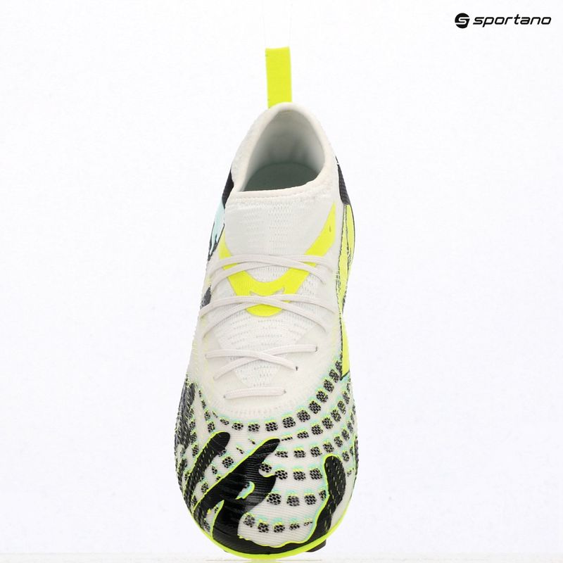 Children's football boots PUMA Future 9 Match Creativity Fg/Ag Jr yellow alert/mint jelly/puma white/puma black 9