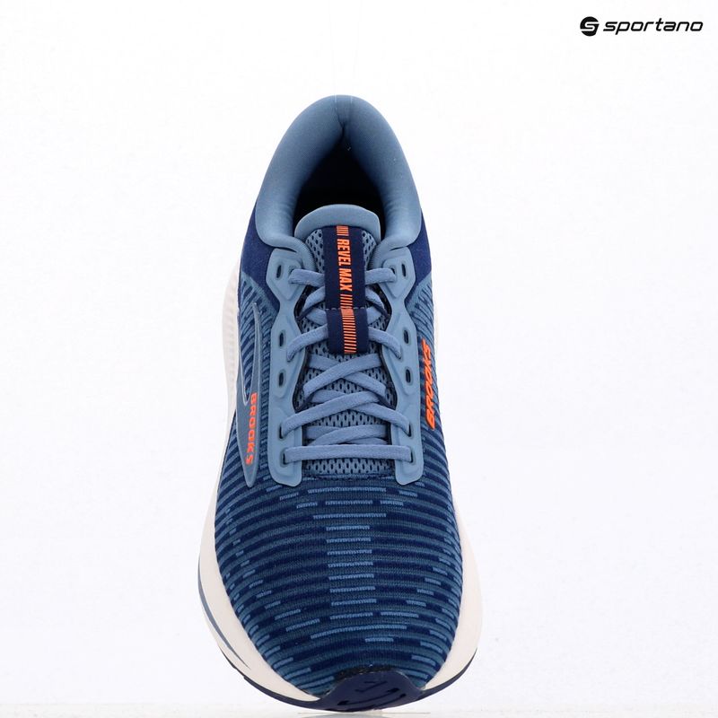 Men's running shoes Brooks Revel Max beacon blue/moonlight/orange 10