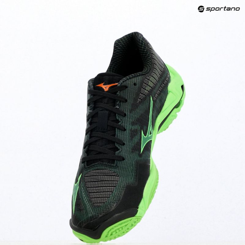 Volleyball shoes Mizuno Wave Lightning Elite black/glowing apple/mandarin orange 9