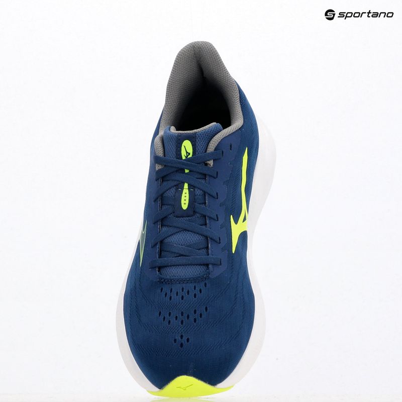 Men's running shoes Mizuno Revolt 4 estate blue/lightning yellow 14