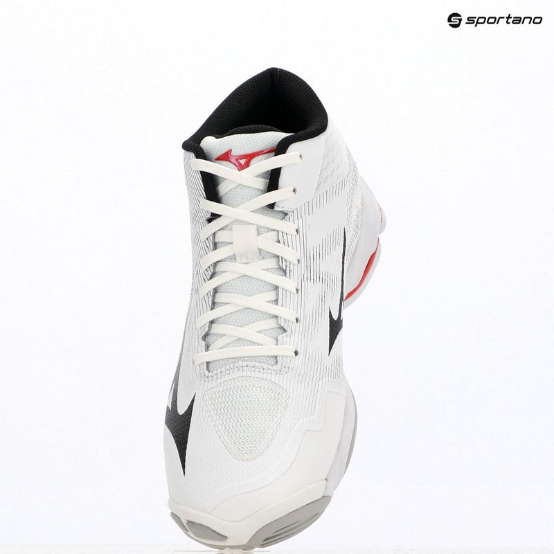 Volleyball shoes Mizuno Wave Lightning Pro Mid white/black/fiery red 12