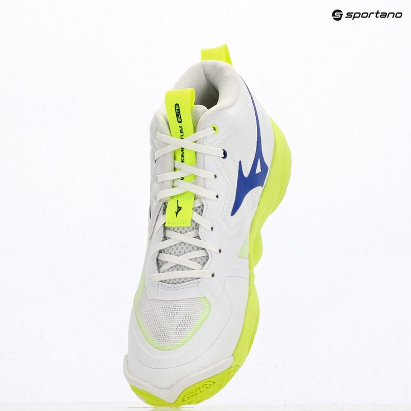 Volleyball shoes Mizuno Wave Momentum Elite Mid white/lightning yellow/dazzling blue 12