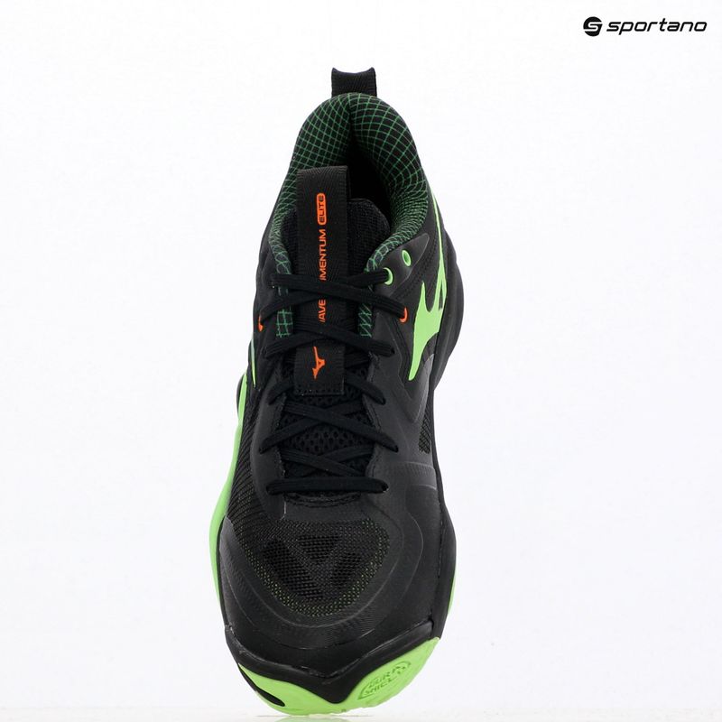 Volleyball shoes Mizuno Wave Momentum Elite black/glowing apple/mandarin orange 12