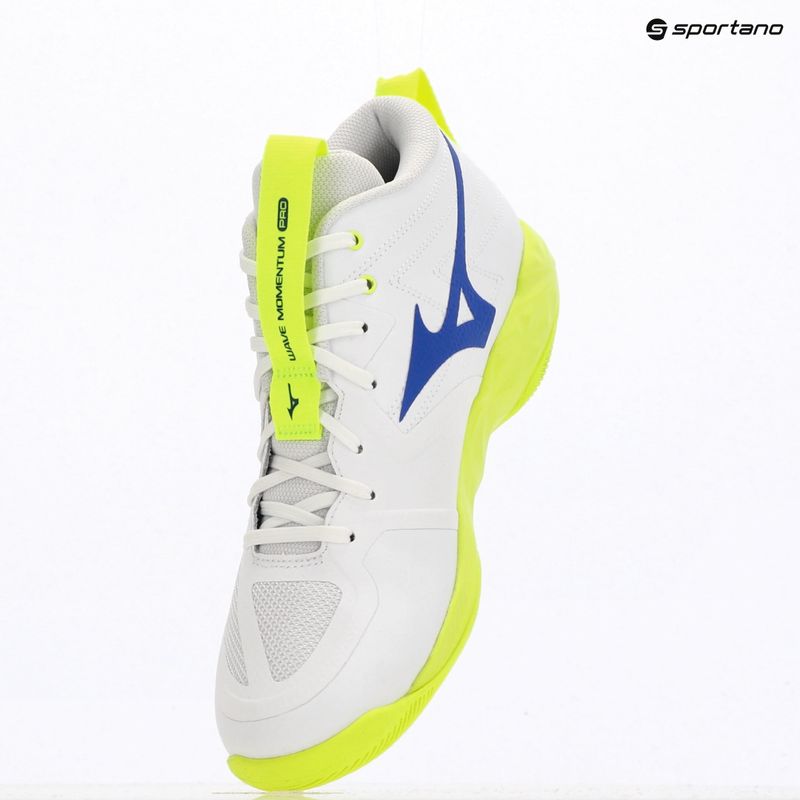 Volleyball shoes Mizuno Wave Momentum Pro Mid white/lightning yellow/dazzling blue 12