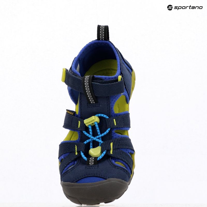 Junior's sandals KEEN Seacamp II CNX naval academy/chartreuse 9
