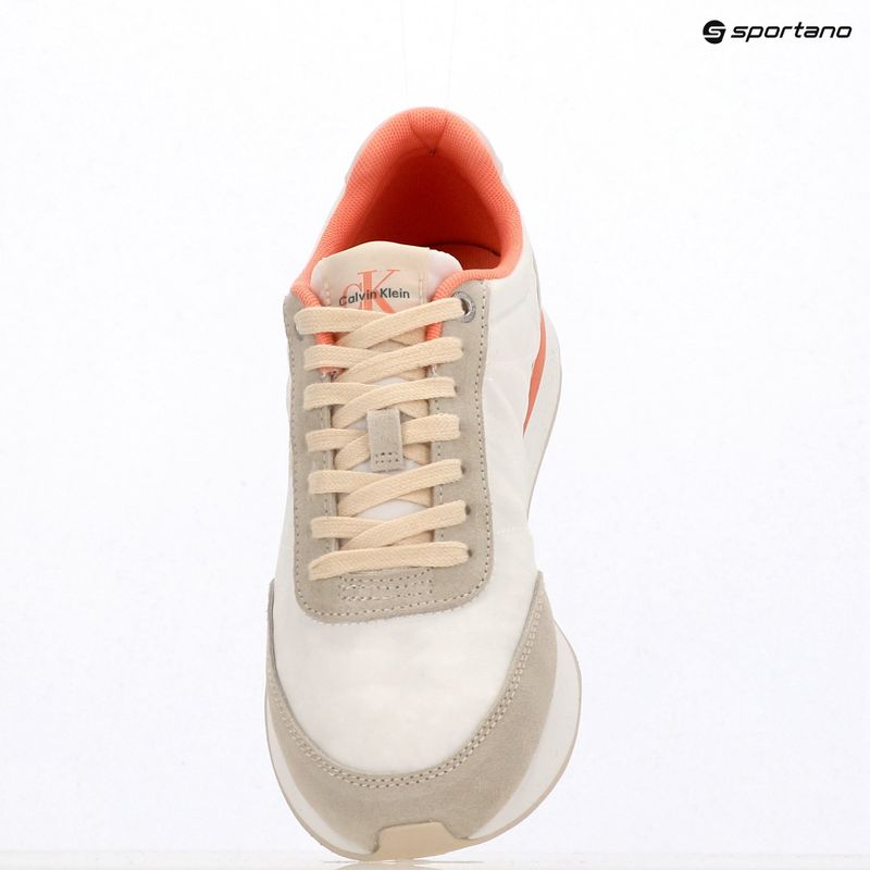 Women's shoes Calvin Klein YW0YW01990 Retro Runner Lace Up Nylon Mg brilliant white/light cashew/pink 9