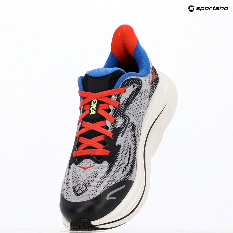 Children's running shoes HOKA Clifton 10 foggy grey/black 10