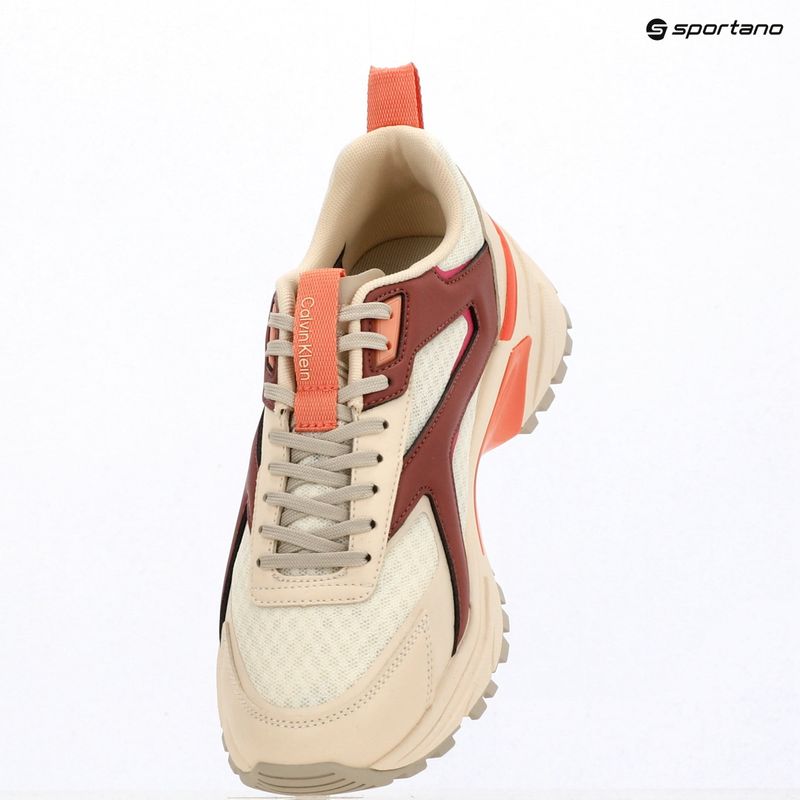 Women's shoes Calvin Klein HW0HW03002 Hike Run Ckstripe Mesh off white/oatmeal/dusty rose 9