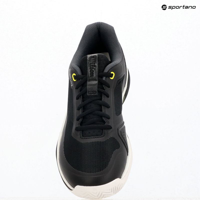 Men's tennis shoes Wilson Rush Lite 5 black/white/safety yellow 9