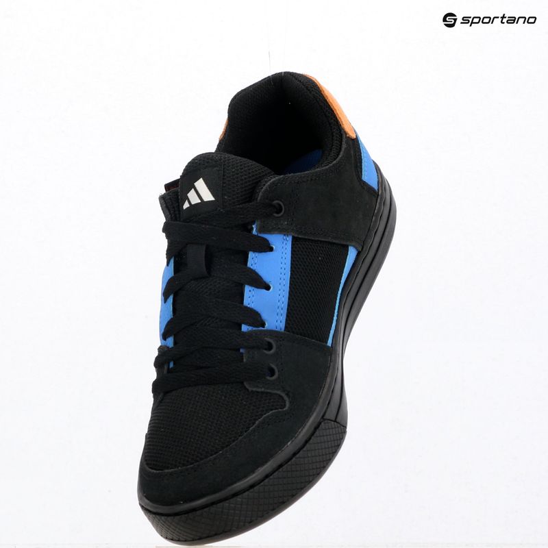 Men's adidas platform cycling shoes FIVE TEN Freerider core black/off white/ray blue 9