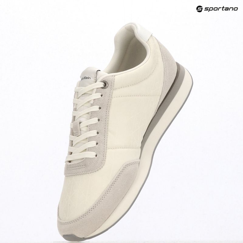 Men's shoes Calvin Klein HM0HM02140 Retro Runner Ripstop Aop marshmallow/bright white 9