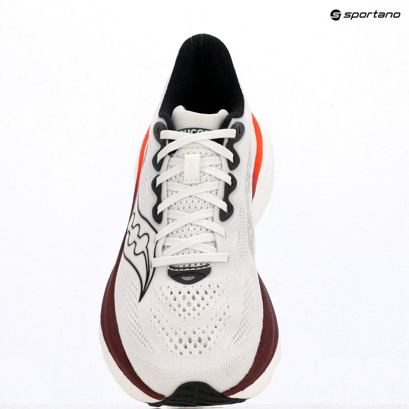 Men's running shoes Saucony Ride 19 white/crimson 9