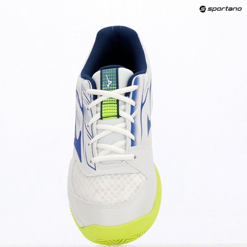 Men's tennis shoes Mizuno Break Shot 5 CC white/dazzling blue/ lightning 9