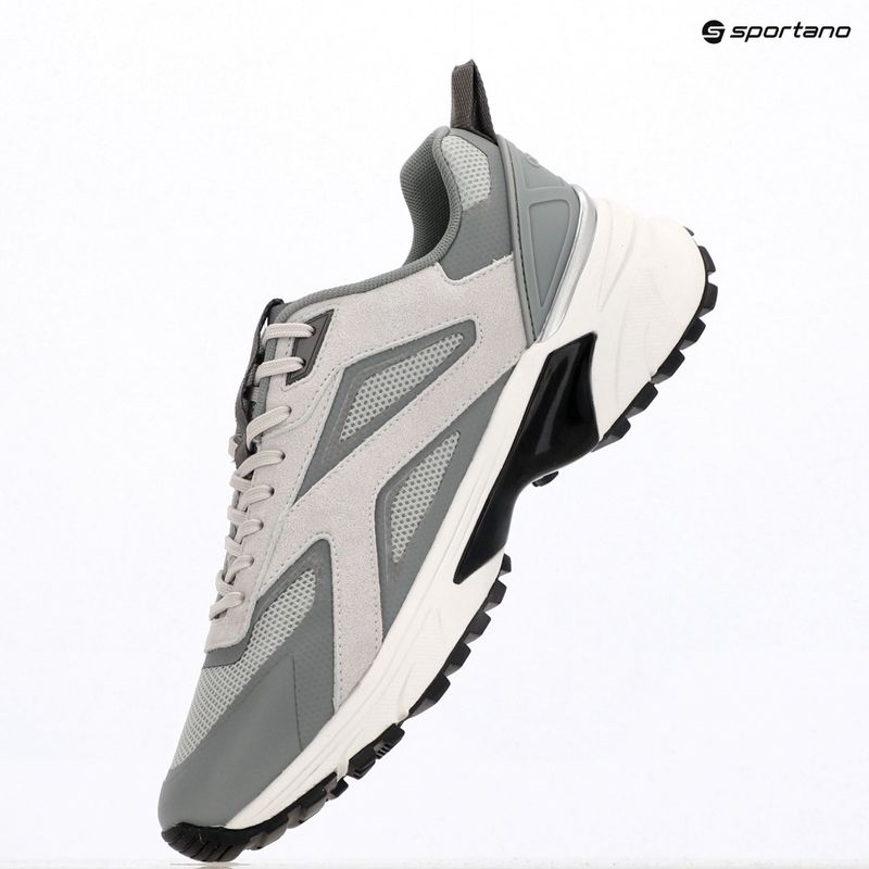 Men's shoes Calvin Klein HM0HM02220 Hike Runner Stripe Mix Nylon Suede light grey/granite grey 9