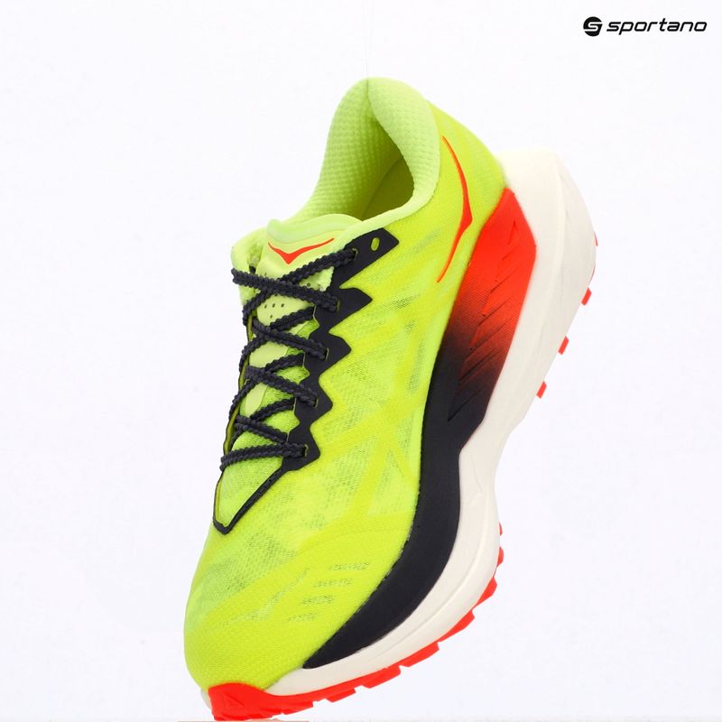 Women's running shoes HOKA Rocket X Trail neon yuzu/neon flame 9
