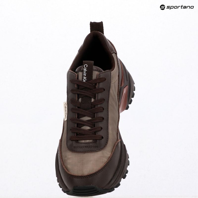 Women's shoes Calvin Klein HW0HW02999 Hike Runner Organza Met Leather bordeaux/rhubarb 9