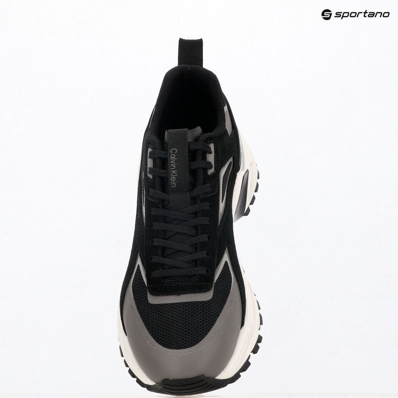 Men's shoes Calvin Klein HM0HM02220 Hike Runner Stripe Mix Nylon Suede black/granite road 9