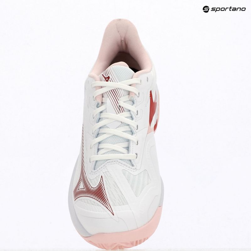 Women's tennis shoes Mizuno Wave Exceed Court CC W white/pinkesque/barbados cherr 9