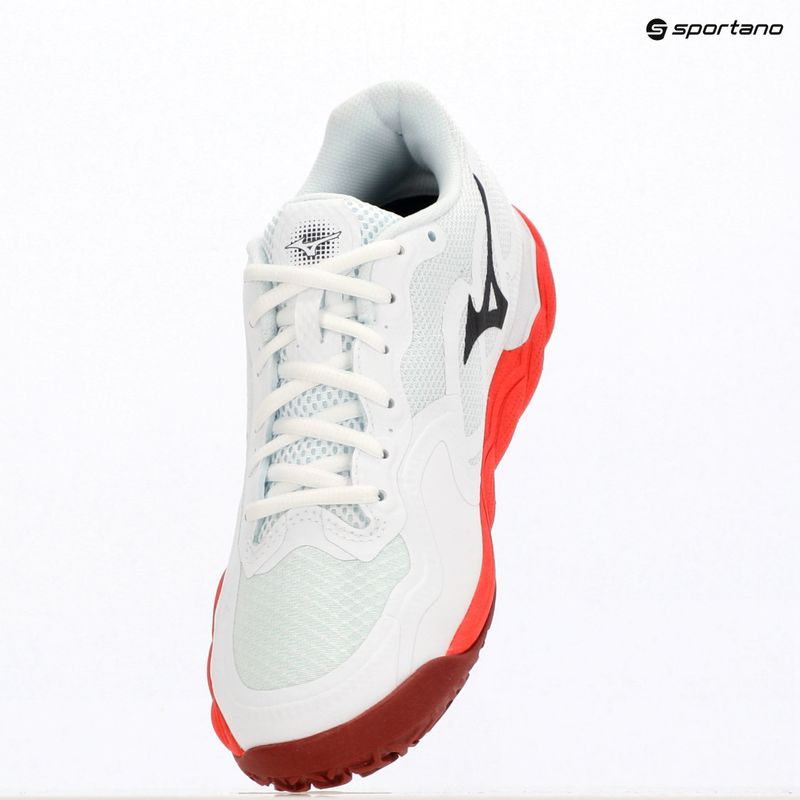 Men's tennis shoes Mizuno Wave Enforce Court CC fiery red/white/sun-dried tomato 9