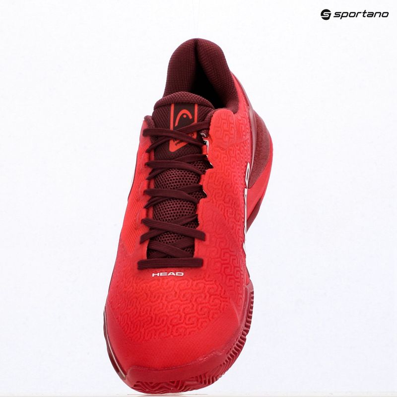Men's tennis shoes HEAD Revolt Pro 5.0 Clay red/dark red 10