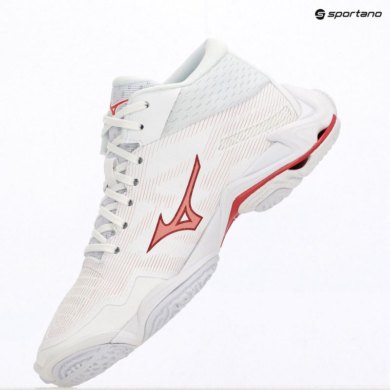 Women's volleyball shoes Mizuno Wave Lightning Elite Mid white/rose elegance/lava falls 4