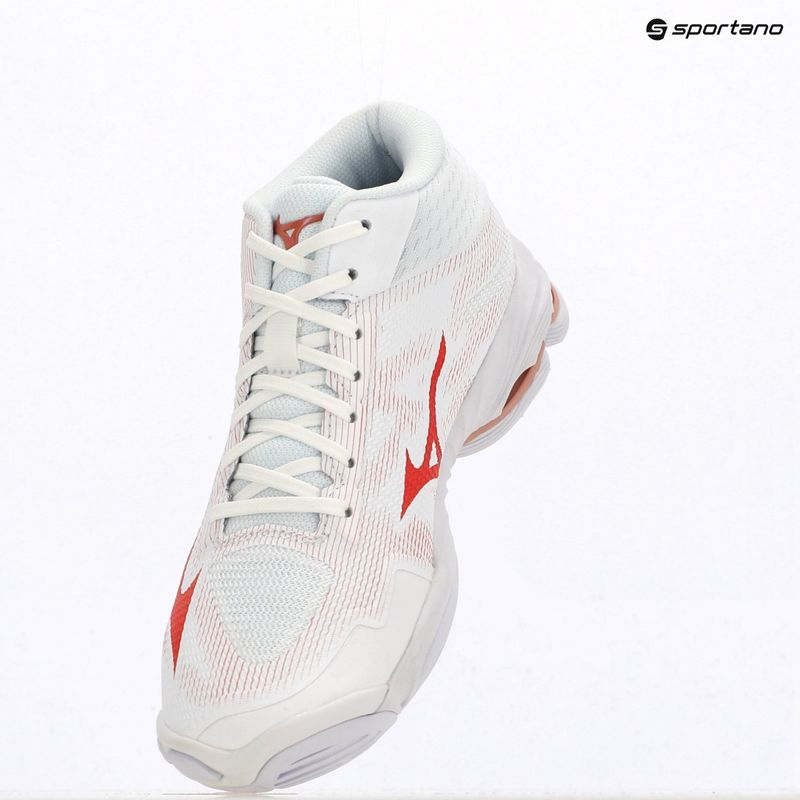 Women's volleyball shoes Mizuno Wave Lightning Pro Mid white/rose elegance/lava falls 4