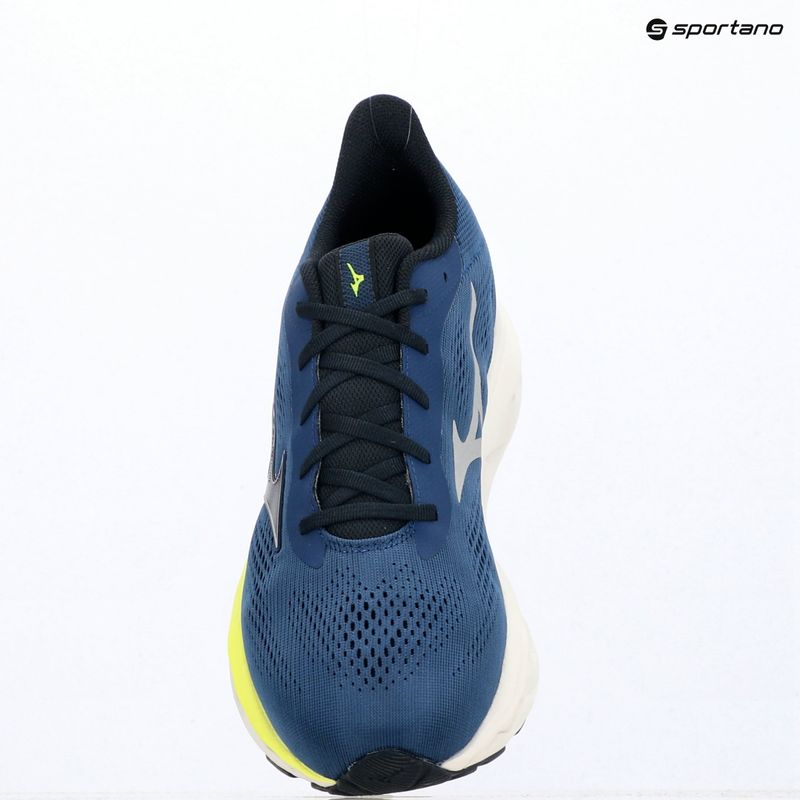 Men's running shoes Mizuno Wave Serene 2 estate blue/silver/lightning yellow 3