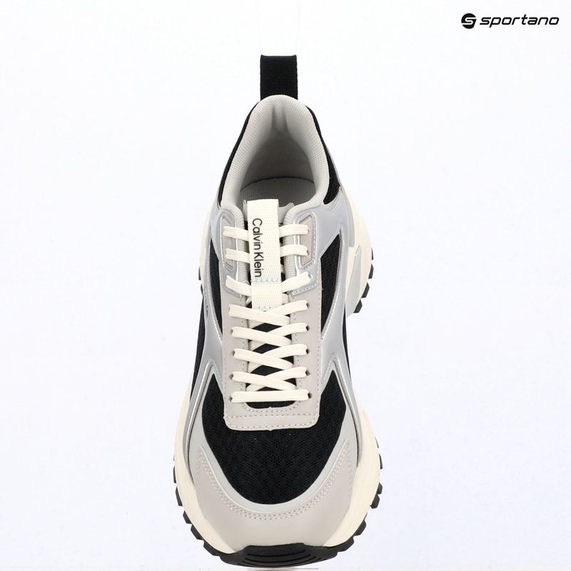Women's shoes Calvin Klein HW0HW03140 Hike Run Stripe Mesh Met black/silver/light grey 9