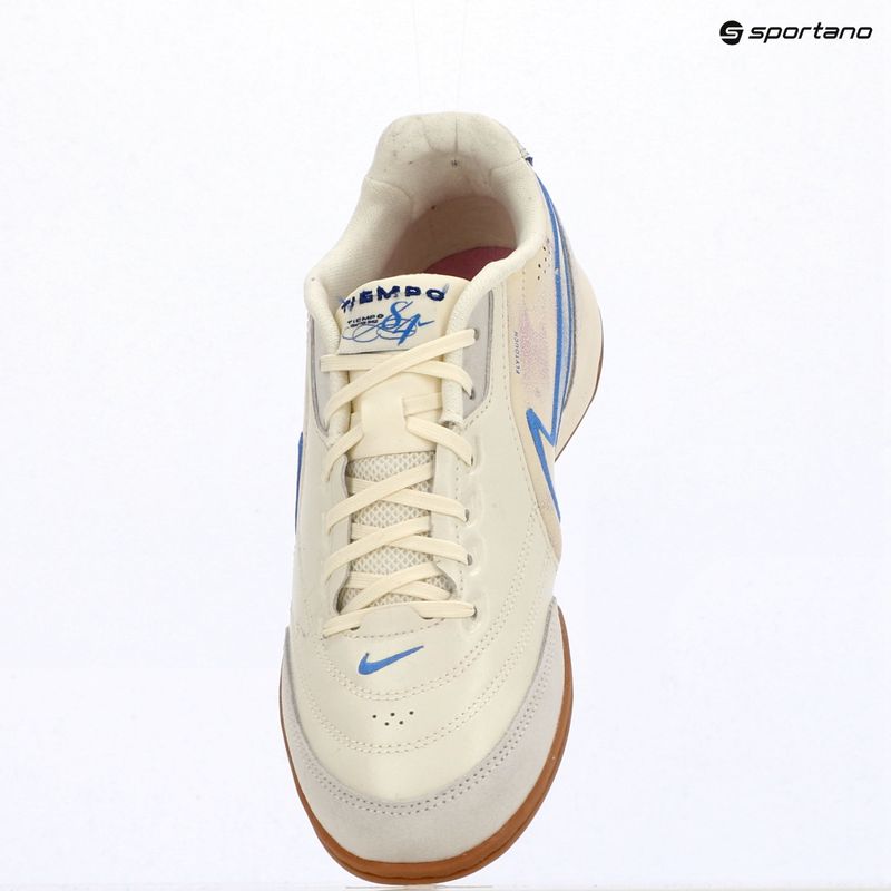 Men's football boots Nike Tiempo Streetgato PRM IC coconut milk/gum medium brown/blue crystal 11