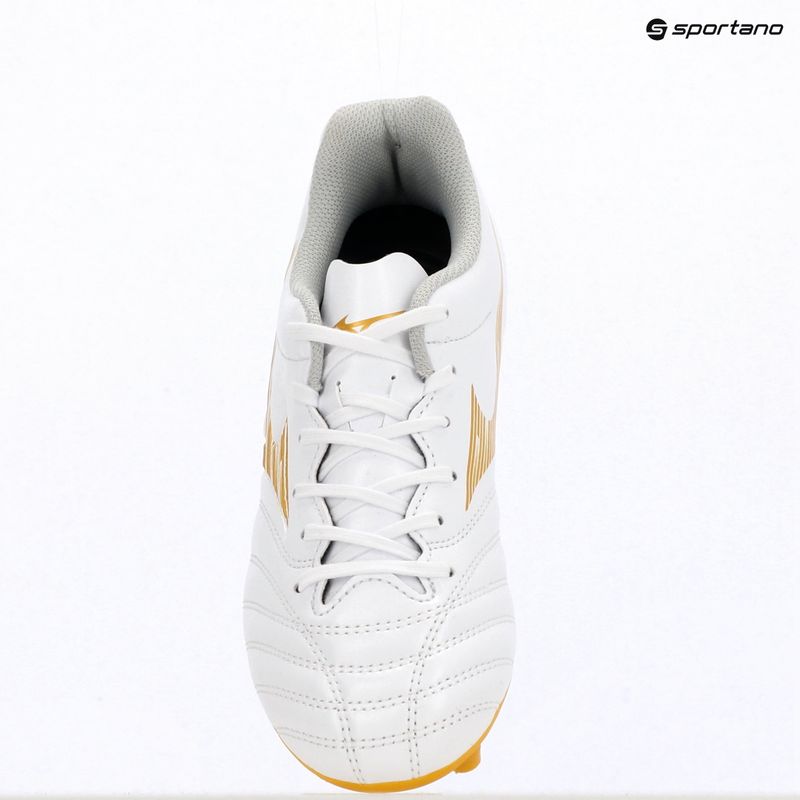 Children's football boots Mizuno Monarcida Neo III Select FG white/mp gold 11