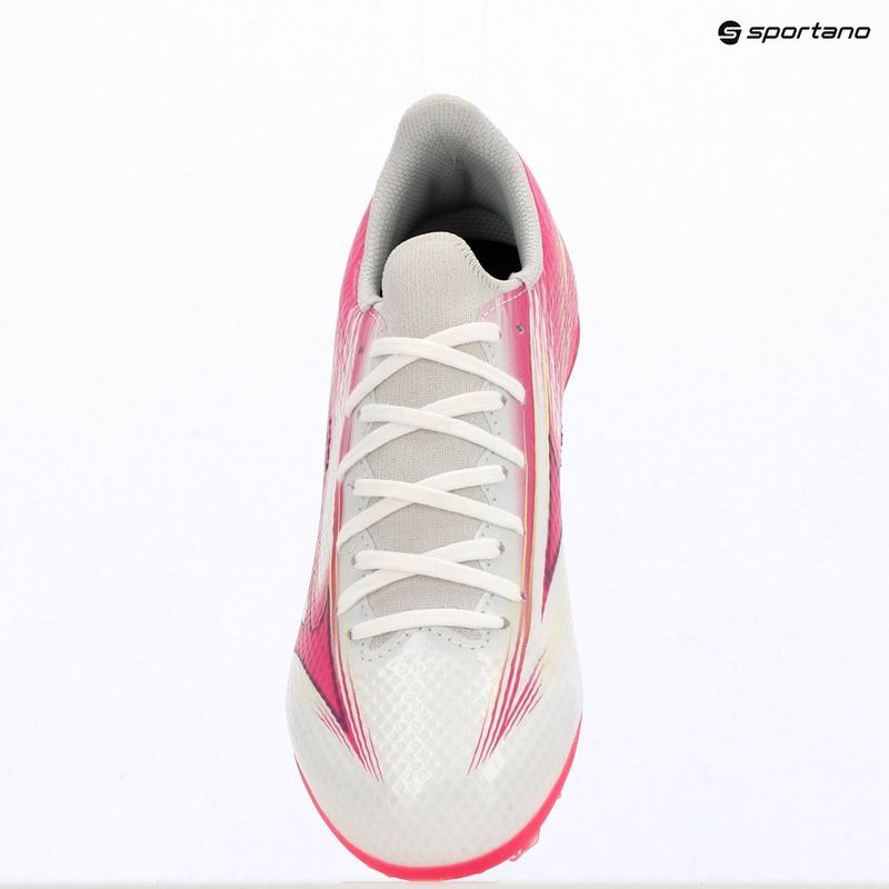 Children's football boots Mizuno Alfa III Select Jr FG white/fuchsia purple 10