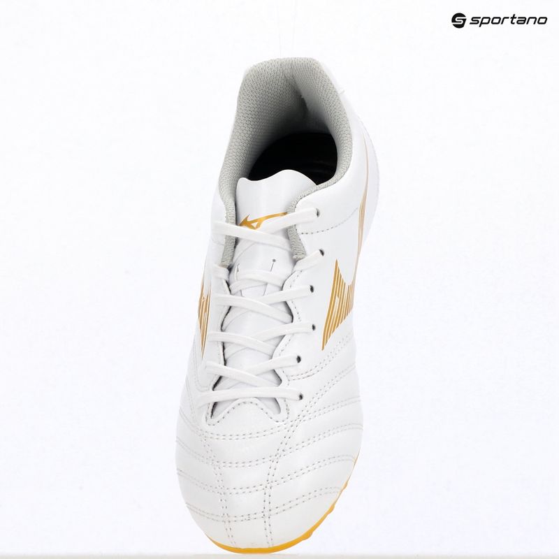 Children's football boots Mizuno Monarcida Neo III Select AG white/mp gold 11